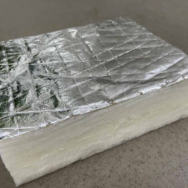 Formaldehyde free aluminum foil glass wool plate