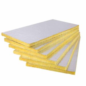 Glass wool plate with aluminum foil